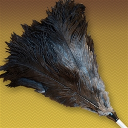 Two-Section 25"-33" Aluminum Extension Black Ostrich Feather Duster